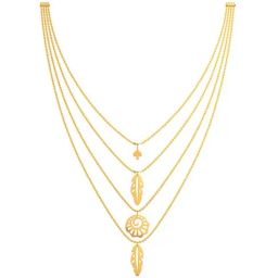 Joyalukkas Glam Designer Aesthetic 18k Yellow Gold Necklace for Women-image-23