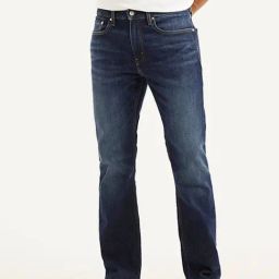 Levi's Navy Blue Cotton Slim Bootcut Fit Jeans-picture-42