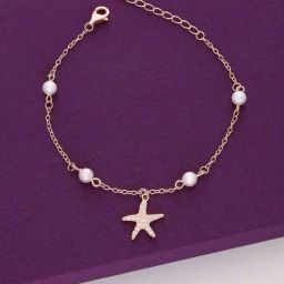 Kai Jewel Sterling Silver Star Kissed Pearls Charm Rose Gold Bracelet for Women-image-97