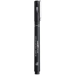 Uni Fineline PIN09 200S Black Ink 0.9 mm Fine Tip Posca Marking Pen (Pack of 12 Pcs)-48