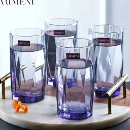 The Artment Amethyst Noir Purple Crystal Tumbler (0.4 L) - Set of 8-image-42