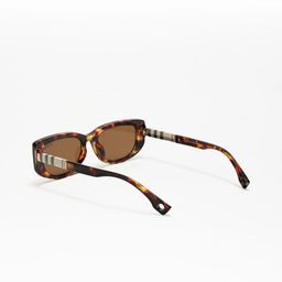 ZAADRAN Unisex Rectangle Sunglasses Burber | Leopard-Leopard image 3