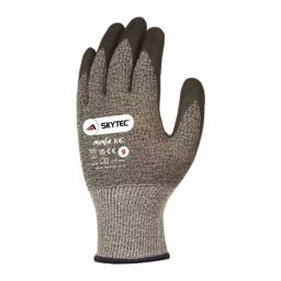 Skytec Skytec Ninja X4 Black Grey Glass Fibre Nylon Cut Resistant Work Gloves Size 9 Bi-Polymer Coating, NINJAX4-L-image-11