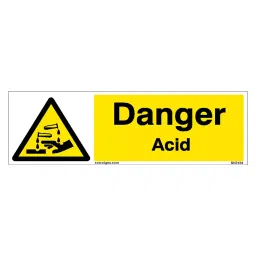 SUNSIGNS  Danger Acid Signages Size 600x200 mm HP Print + Vinyl + Sun Board, SN0104-image-73