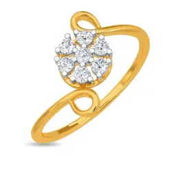 Kisna Diamond & Gold Jewellery Marey 14k (585) Diamond & Gold Ring For Women-image-16