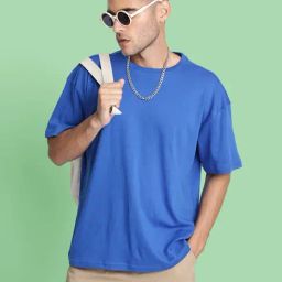 Bene Kleed Men Blue Oversize T-Shirt-image-29