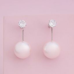 Kushal's Fashion Jewellery Rhodium-Plated Drop Earrings-picture-41