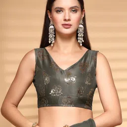 Oomph! Non Padded V Neck Saree Blouse-picture-22