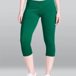 Lyra Green Cotton Capris-image-91