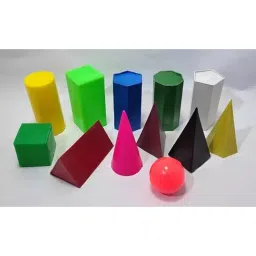 GENERIC 12 Type Shape Multicolor Plastic Geometrical Model Figure, SS12-1P (Set of 12) image 3