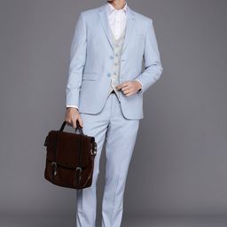 Louis Philippe Men Slim Fit Single-Breasted 3-Piece Formal Suit-picture-54