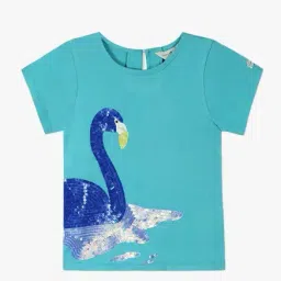 Cherry Crumble By Nitt Hyman Kids Sea Green Embellished Top-image-19