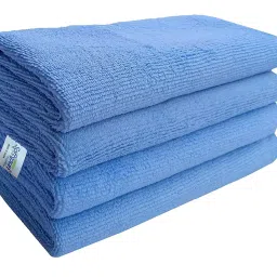 Softspun 40x40 cm 340 GSM Sky Blue Microfiber Cloth Pack of 4 Pcs-image-93