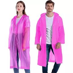 AllExtreme EVA Hooded Type Top Button Closer Pink Raincoat Free Size for Unisex, EXRS04C-MP-01-picture-8
