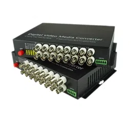 Hanutech 16 Channel CCTV BNC to OFC Media Converter upto 20 Km Distance (Set of 2)-47