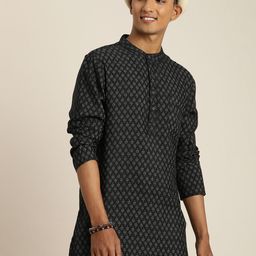 Taavi Geometric Printed Festive Pure Cotton Kurta-picture-16