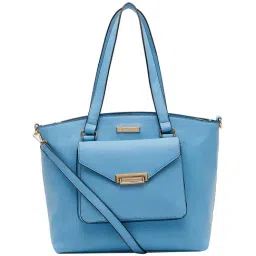 Giordano Capsule Sky Blue Solid Large Shoulder Handbag-10