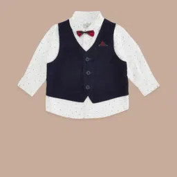 Pantaloons Baby White & Navy Printed Full Sleeves Shirt-image-25