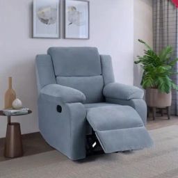 Green Soul Comfy Grey Wood Recliner 1 Seater Sofa-image-67