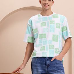 Mast & Harbour Men Printed Relaxed Fit T-shirt-picture-12