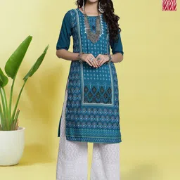 HERE&NOW Selection Of 2 Ethnic Motifs Printed Straight Kurtas-13