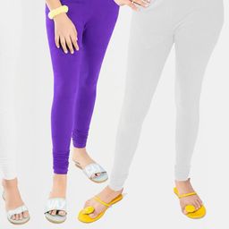 Tik Tok WEARS Girls Purple Churidar Length Leggings-picture-10
