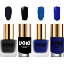 VOLO Set Of 4 Velvet Matte & Extra Shine Nail Polish - 8 ml Each & 9ml Each-05-19-3-66 image 1