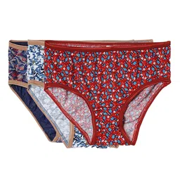BLOSSOM Girls Pack Of 3 Printed Mid-Rise Hipster Briefs-41