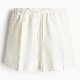 H&M Linen-Blend Drawstring Shorts-image-15