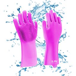 iLife Silicone Scrub Gloves - Pink-image-77