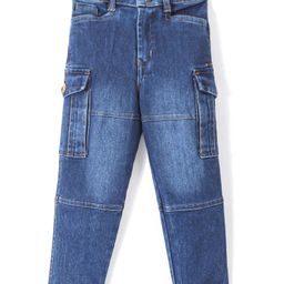 Noddy Cut & Sew With Side Detailed Button Down Jeans - Blue-image-99