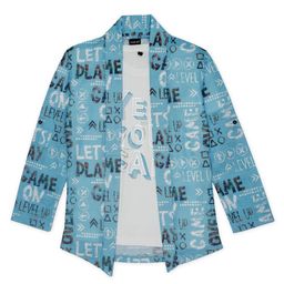 CAVIO Full Sleeves  Typography Printed  Shirt  With Tee - Sky  Blue-image-36