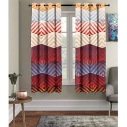 RRC Super Soft Brushed Microfiber Cotton Curtains For Window - Maroon-picture-16