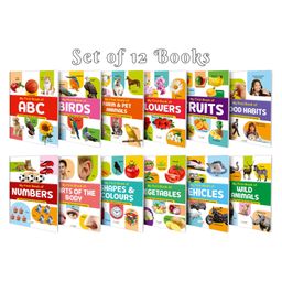 My First Book of ABC, Numbers, Fruits, Birds, Flowers, Farm & Pet Animals, Wild Animals, Parts of the Body and more : Educational book for toddlers, Preschool picture book | Pack of 12 learning books-image-10