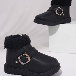 KATS Fur Detailed Zipper Closure Boots - Black-image-18