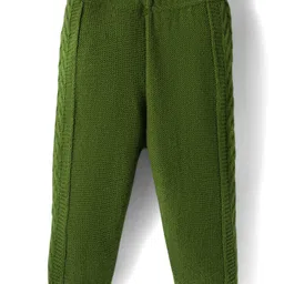 Babyhug Knit Full Length Solid Colour Fleece & Woollen Pant -Green-picture-45