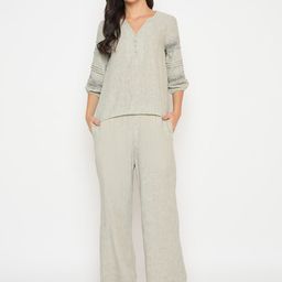 Madame Notch Neck Top With Trouser-image-17
