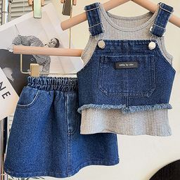 Little Surprise Box LLP Girls Round Neck Top with Skirt-image-57