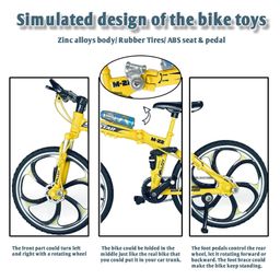 Magicwand 1:8 Scale Die-Cast Alloy Based Racing Toy Foldable Bicycle Fully Working Model for Collectors image 2