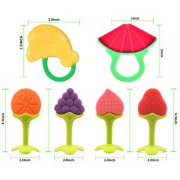 Kritiu Fruit Shaped Silicone Stand Teether Pack Of 6 - Multicolour image 3