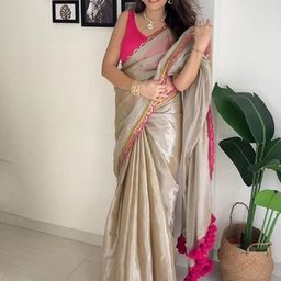 ROOP SUNDARI SAREES Embroidered Banarasi Saree-image-86