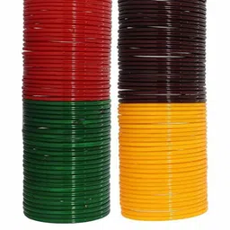 SGN fashion Yellow Glass Bangles-picture-40