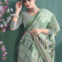 HERE&NOW Pure Cotton Ikat Saree-picture-12