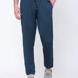 Dida Blue Polyster Regular Fit Solid Trackpant-image-82