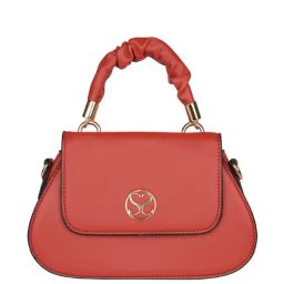 Sugarush Katrine Red Solid Medium Satchel Handbag-5