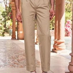 PRIMAL GRAY Men Solid Straight Fit Mid-Rise Casual Chinos-image-34