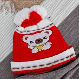 Baby Moo Kids Red & White Embroidered Cap-picture-48