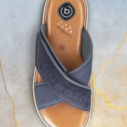 Bugatti Men's Cobie Blue Cross Strap Sandals-17