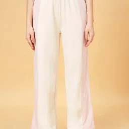 Ajile by Pantaloons Beige Cotton Striped Sports Track Pants-image-40