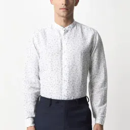 Van Heusen White Regular Fit Printed Shirt-image-88